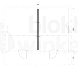 Plattegrond Woodford houtskeletbouw tuinhuis Sacramento 650x450