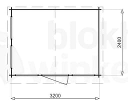 Plattegrond blokhut Ancona geïmpregneerd