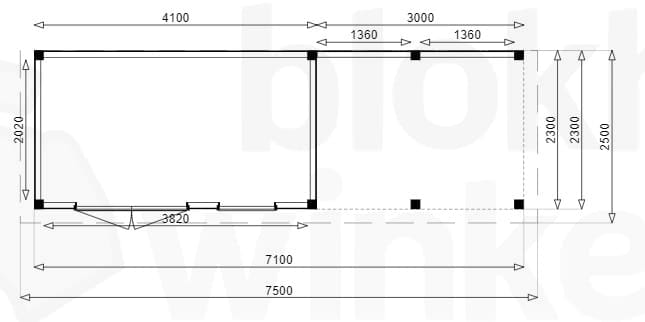vrijstaand zelfbouw tuinhuis van douglas Outback Douglas Brisbane Lounge 450x250 - Outback - OBBRLO450250 - 450x250