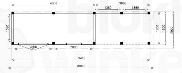 Plattegrond Outback Douglas Brisbane Lounge 500x200