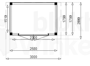 Plattegrond Douglas Tuinhuis Darwin 300x200