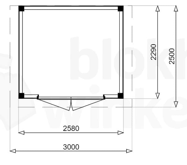 Plattegrond Douglas Tuinhuis Darwin 300x250