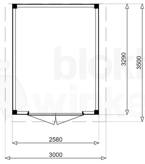 Plattegrond Douglas Tuinhuis Darwin 300x350