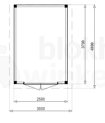 Plattegrond Douglas Tuinhuis Darwin 300x400