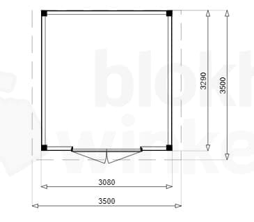 Plattegrond Douglas Tuinhuis Darwin 350x350
