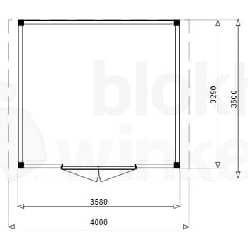 Plattegrond Douglas Tuinhuis Darwin 400x350
