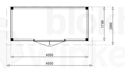 vrijstaand zelfbouw tuinhuis van douglas Douglas Tuinhuis Darwin 450x200 - Outback - OBDA450200 - 450x200