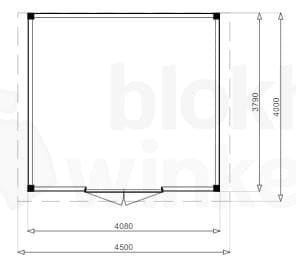 vrijstaand zelfbouw tuinhuis van douglas Douglas Tuinhuis Darwin 450x400 - Outback - OBDA450400 - 450x400