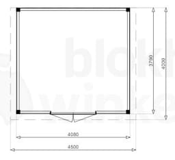 vrijstaand zelfbouw tuinhuis van douglas Douglas Tuinhuis Darwin 450x400 - Outback - OBDA450400 - 450x400