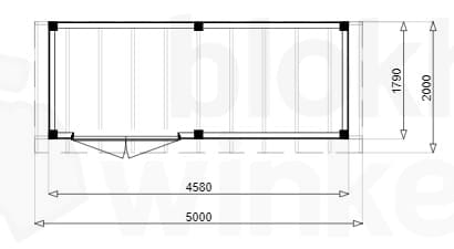 Plattegrond Douglas Tuinhuis Darwin 500x200