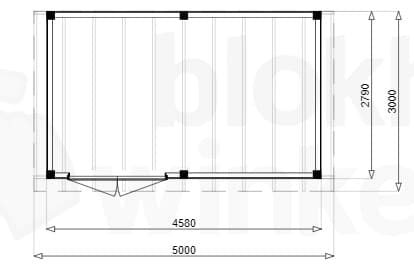 Plattegrond Douglas Tuinhuis Darwin 500x300