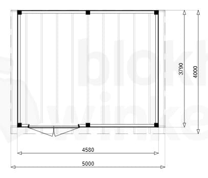 Plattegrond Douglas Tuinhuis Darwin 500x400