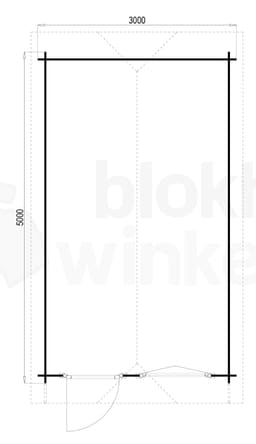 blokhut Kentucky 300x500 - Flexford - FFKT300500 - 300x500