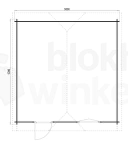 blokhut Kentucky 500x500 - Flexford - FFKT500500 - 500x500