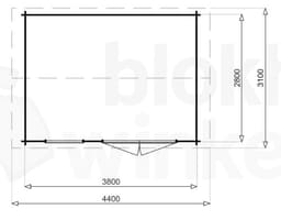 Plattegrond blokhut Genzano
