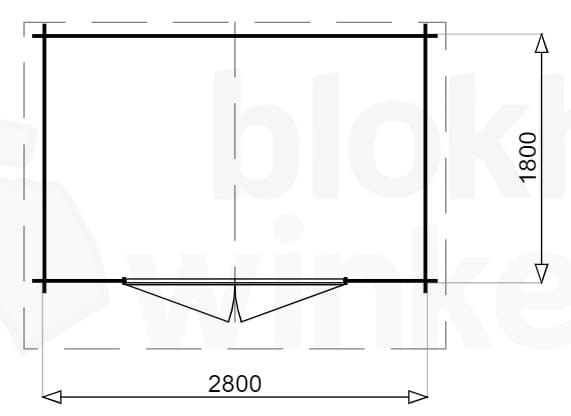 Plattegrond blokhut Lavello geïmpregneerd