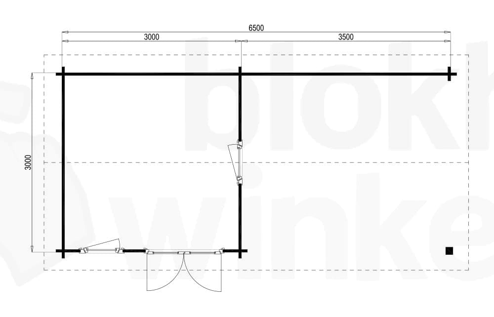 Plattegrond Blokhut Riga 300x300 geïmpregneerd