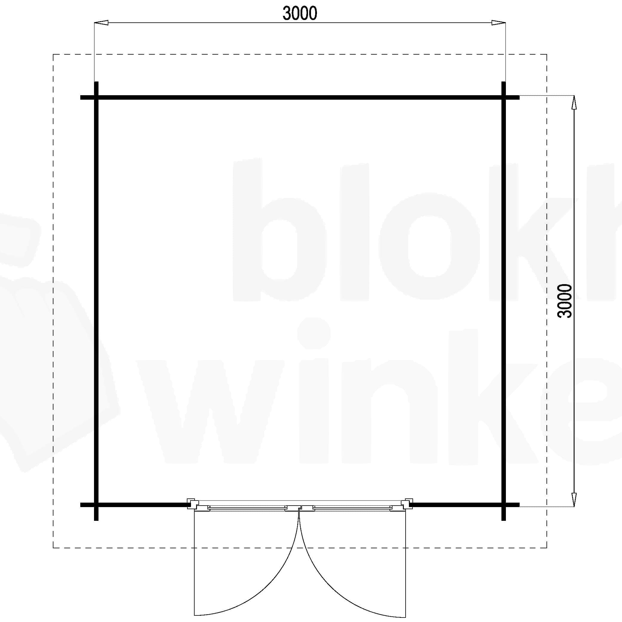 Plattegrond Blokhut Rotterdam 300x300 geïmpregneerd