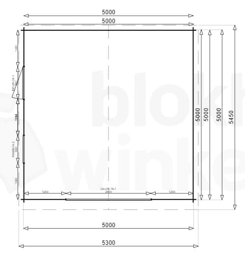 Plattegrond Garage Michigan 500x500 geïmpregneerd