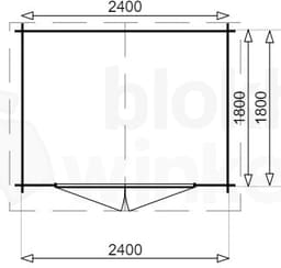 Plattegrond blokhut Milano