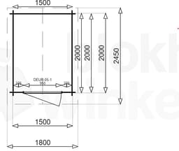 blokhut Montana 150x200 gecoat - Luxhouse - FFMO150200-GECOAT - 170x220