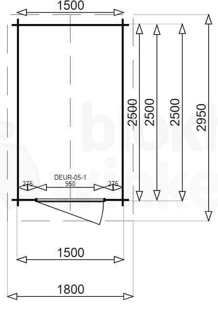 Plattegrond Montana 150x250 gecoat