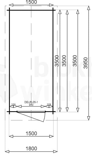 Plattegrond Montana 150x350 gecoat