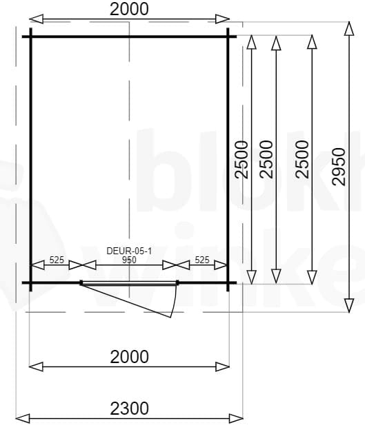 Plattegrond Montana 200x250 gecoat