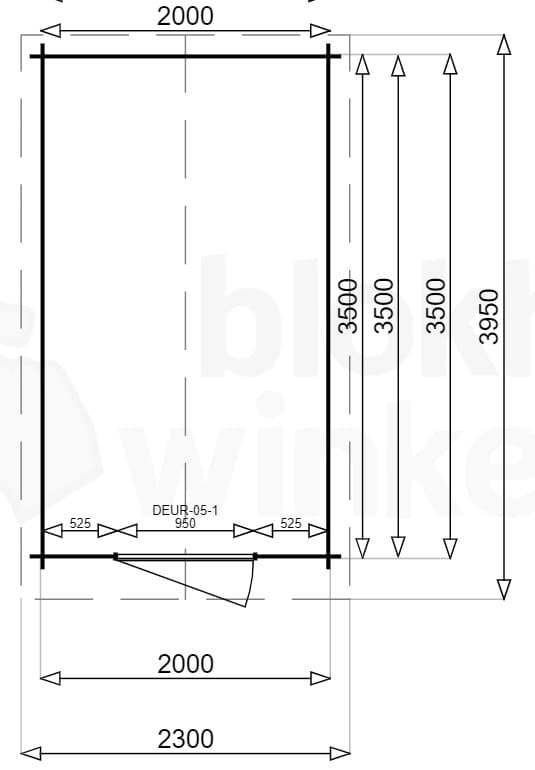 Plattegrond Montana 200x350 gecoat