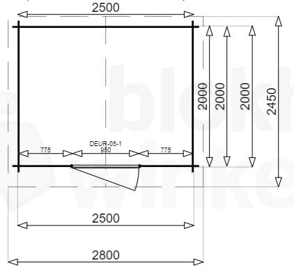Plattegrond Montana 250x200 geïmpregneerd