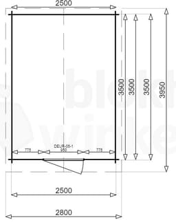 blokhut Montana 250x350 geïmpregneerd - Luxhouse - FFMO250350-DI - 270x370