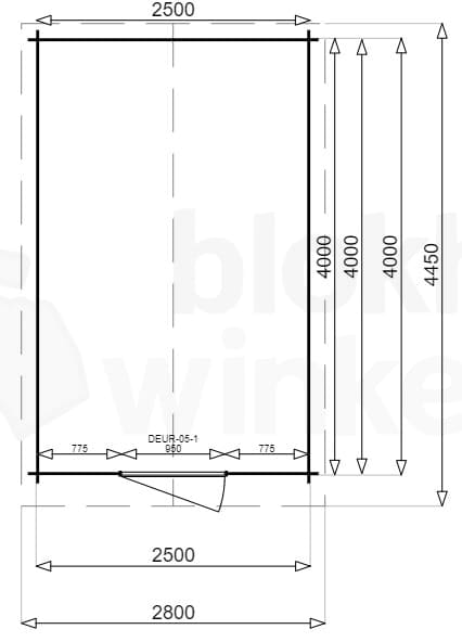 Plattegrond Montana 250x400 gecoat