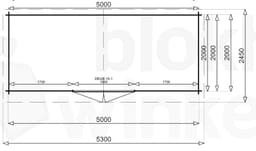 blokhut Montana 500x200 gecoat - Luxhouse - FFMO500200-GECOAT - 520x220