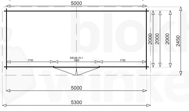Plattegrond Montana 500x200 geïmpregneerd