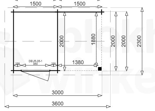 Plattegrond Montana Lounge 150x200
