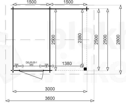 Plattegrond Montana Lounge 150x250