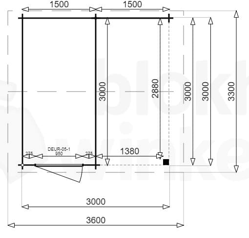 Plattegrond Montana Lounge 150x300