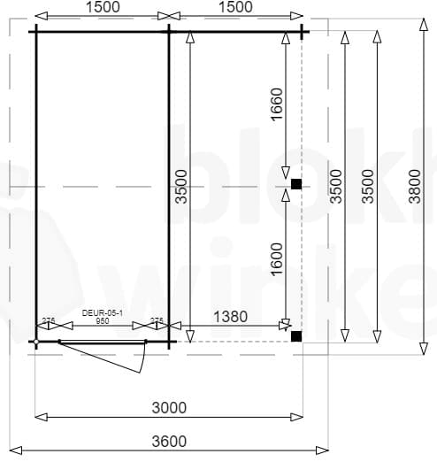 blokhut Montana Lounge 150x350 - Luxhouse - FFMOL150x350 - 170x370