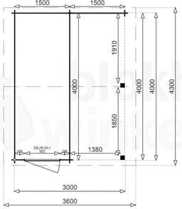 blokhut Montana Lounge 150x400 geïmpregneerd - Luxhouse - FFMOL150x400-DI - 170x420