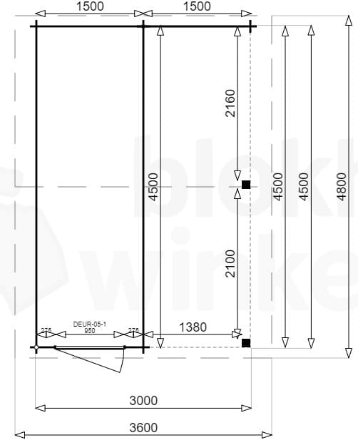 Plattegrond Montana Lounge 150x450