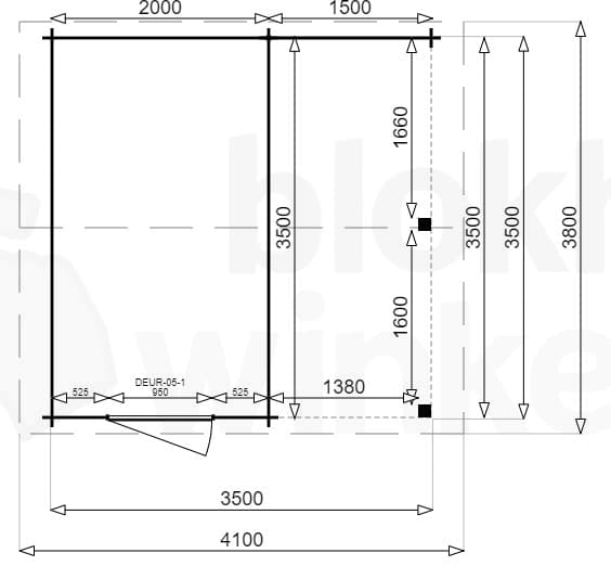 Plattegrond Montana Lounge 200x350 geïmpregneerd