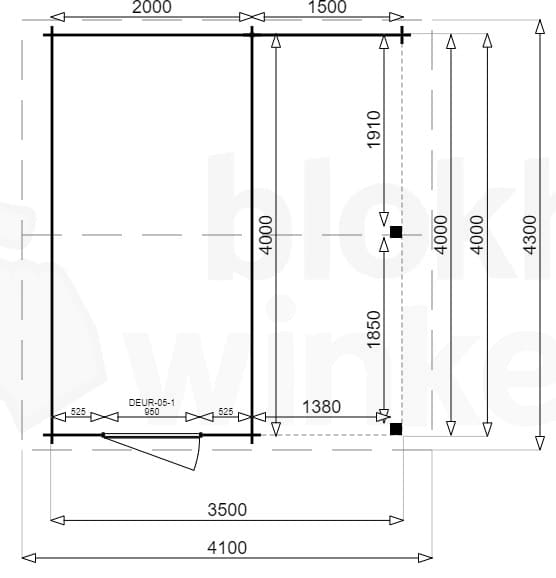 Plattegrond Montana Lounge 200x400 geïmpregneerd