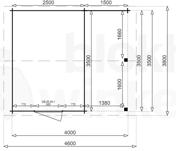 Plattegrond Montana Lounge 250x350