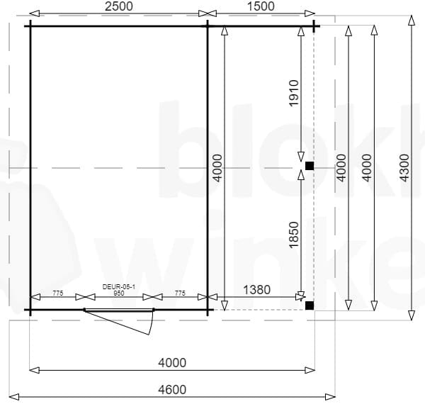 Plattegrond Montana Lounge 250x400 geïmpregneerd