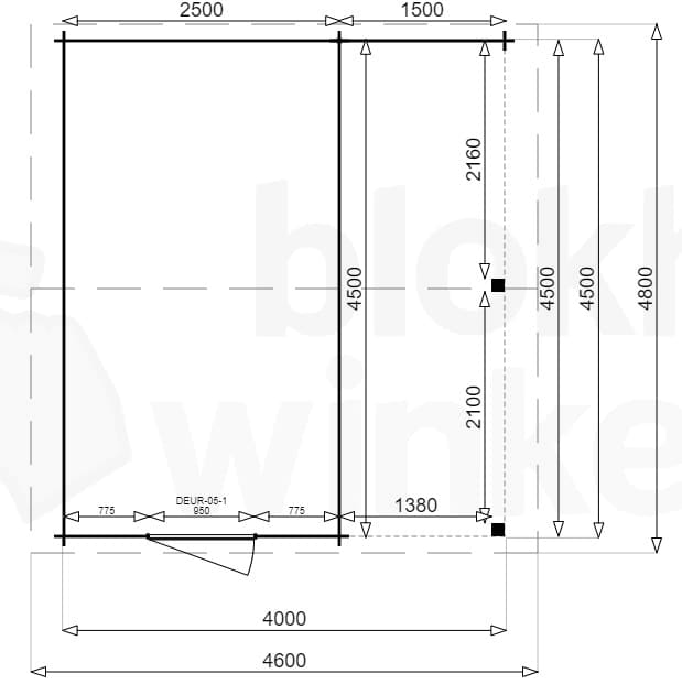 Plattegrond Montana Lounge 250x450 geïmpregneerd