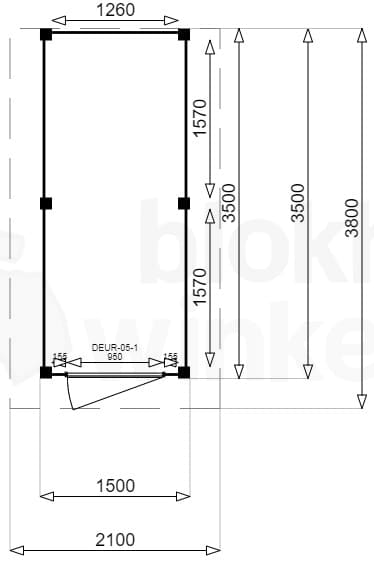 Plattegrond New Jersey 150x350 geïmpregneerd