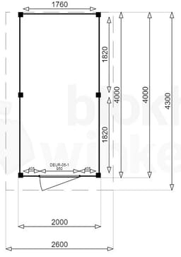 actie blokhut plat dak New Jersey 200x400 - Luxhouse - FFNJ200400 - 200x400