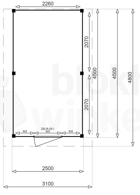 Plattegrond New Jersey 250x450 geïmpregneerd