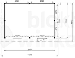 actie blokhut plat dak New Jersey 500x350 geïmpregneerd - Luxhouse - FFNJ500350-DI - 500x350