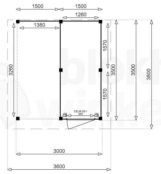 Plattegrond New Jersey Lounge 150x350 geïmpregneerd